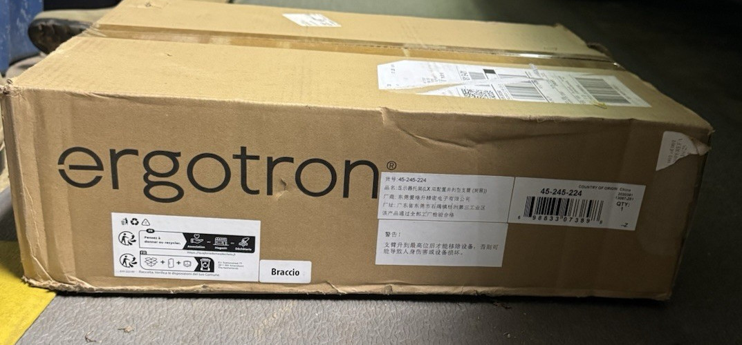 Ergotron Mounting Arm for Monitor - Matte Black (45-245-224)