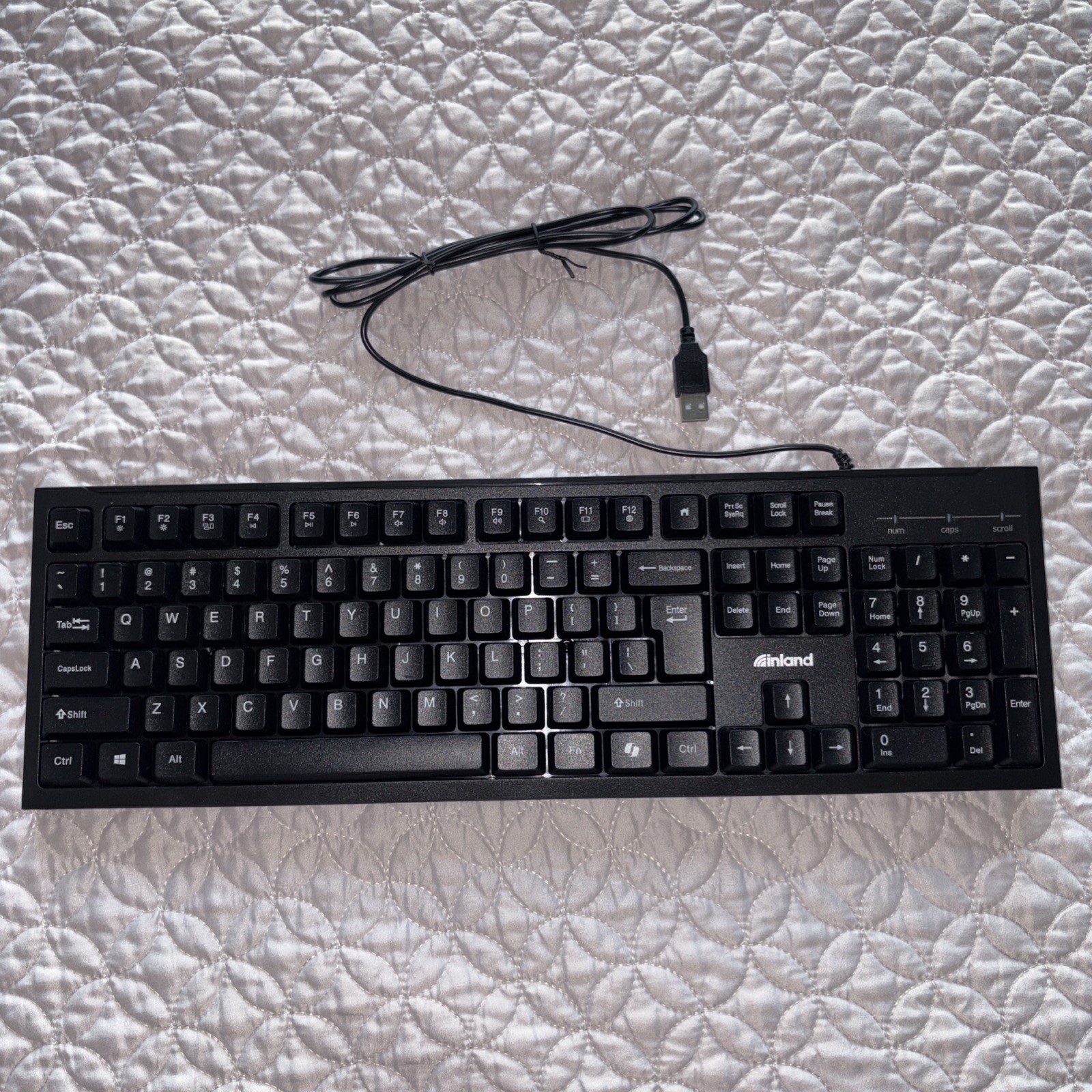 Inland IC210 Wired USB PreCombo Keyboard Black 5V-100mA
