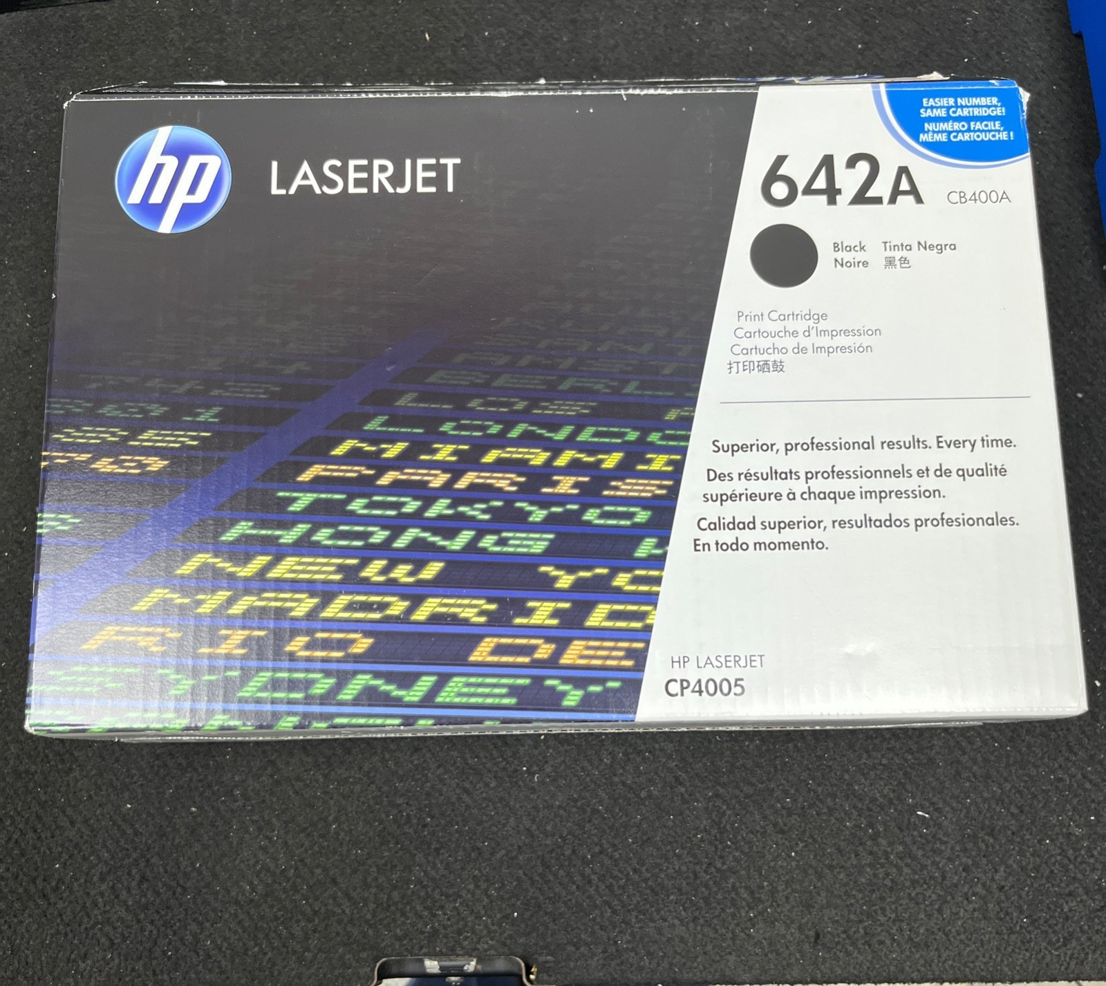 NEW Genuine HP 642A Black Toner Cartridge CB400A FACTORY SEAL- BOX OPEN
