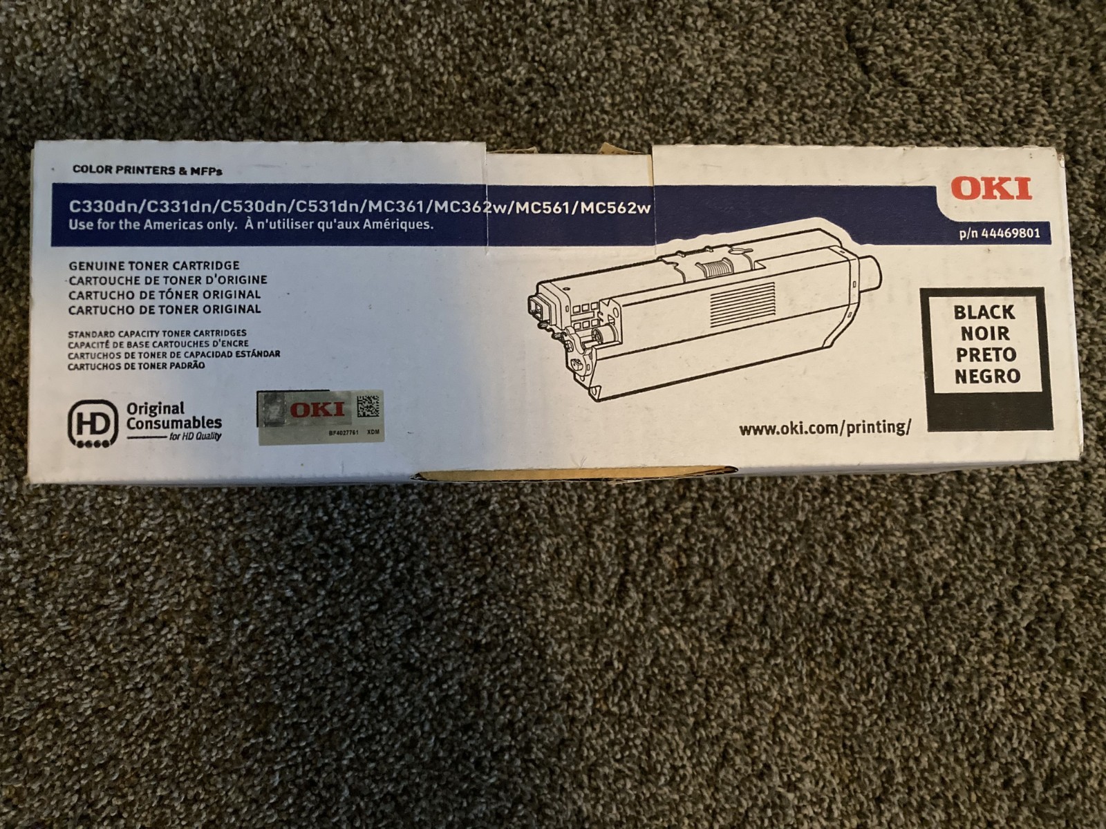 Oki Data 44469801 Toner Cartridge - Black