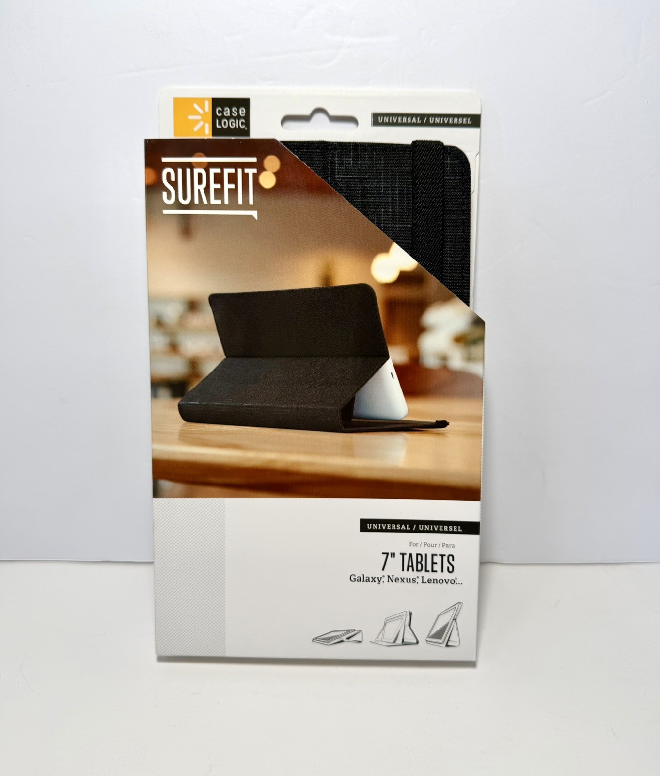NEW Case Logic Universal Sure Fit Tablet Folio Case Stand for 7-8" Tablets BLACK