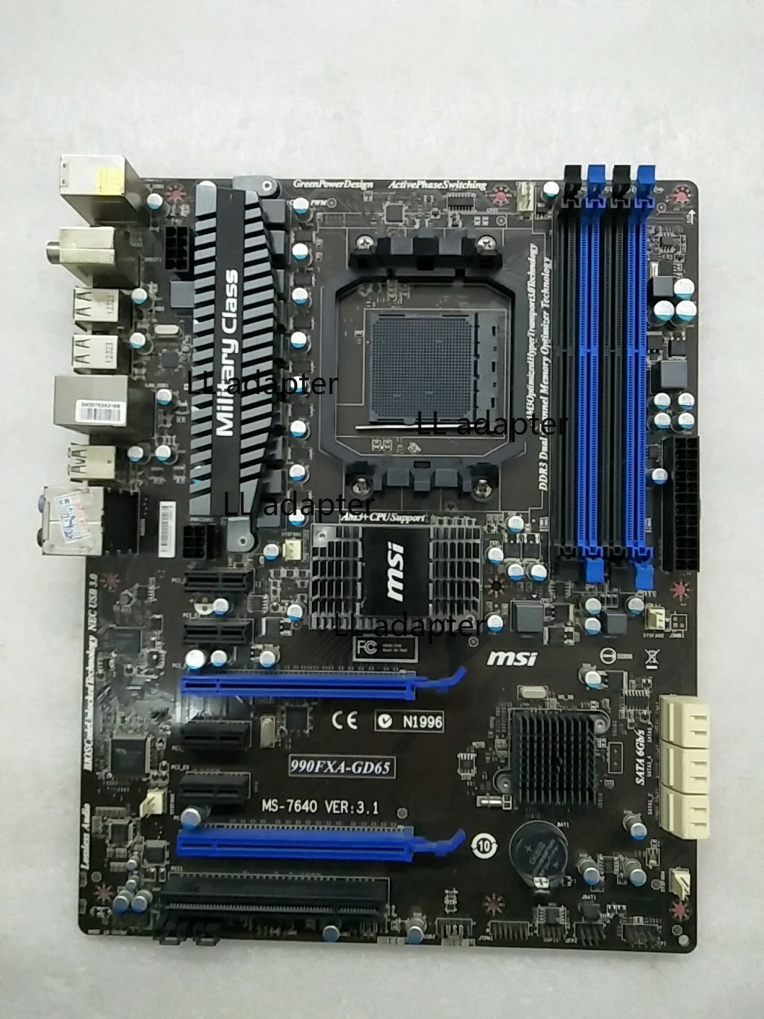 FOR MSI 990FXA-GD65 DDR3 AMD 32GB AM3 ATX Motherboard Test OK