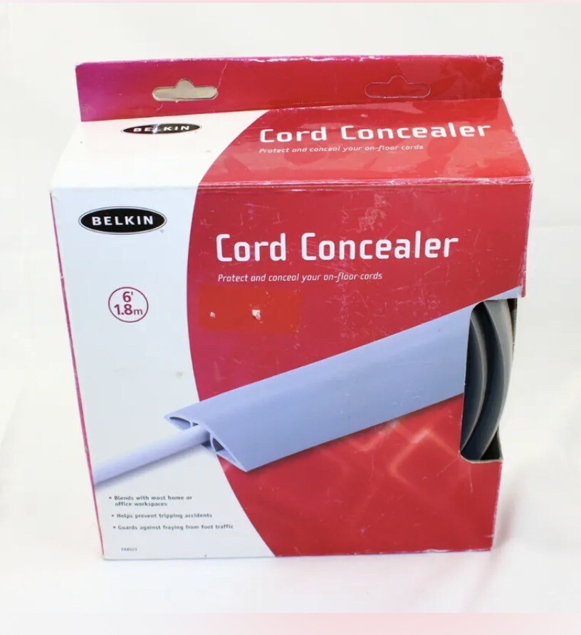 10 Pack BELKIN 6 Foot CORD CONCEALER  Cover Up 3/4 HEAVY DUTY wire Protector