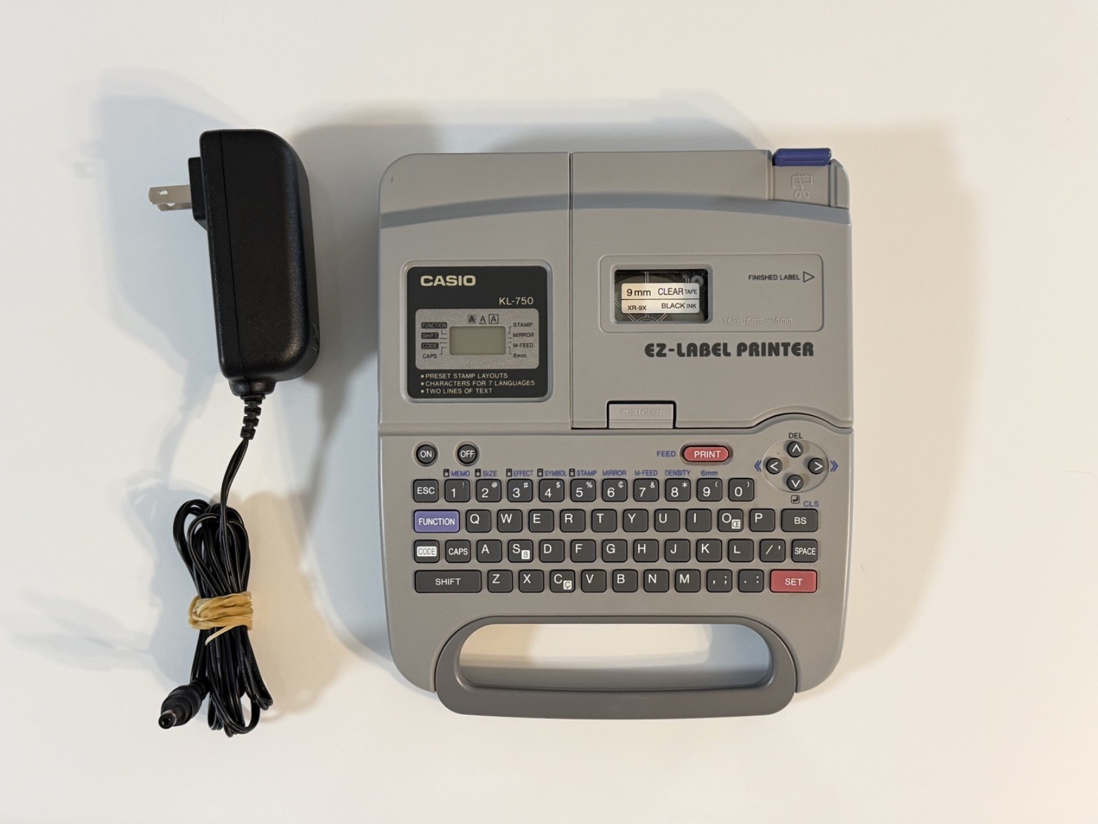 Casio KL-750 EZ-Label Thermal Printer Vintage w/ AC Adapter TESTED FAST SHIP ⚡️