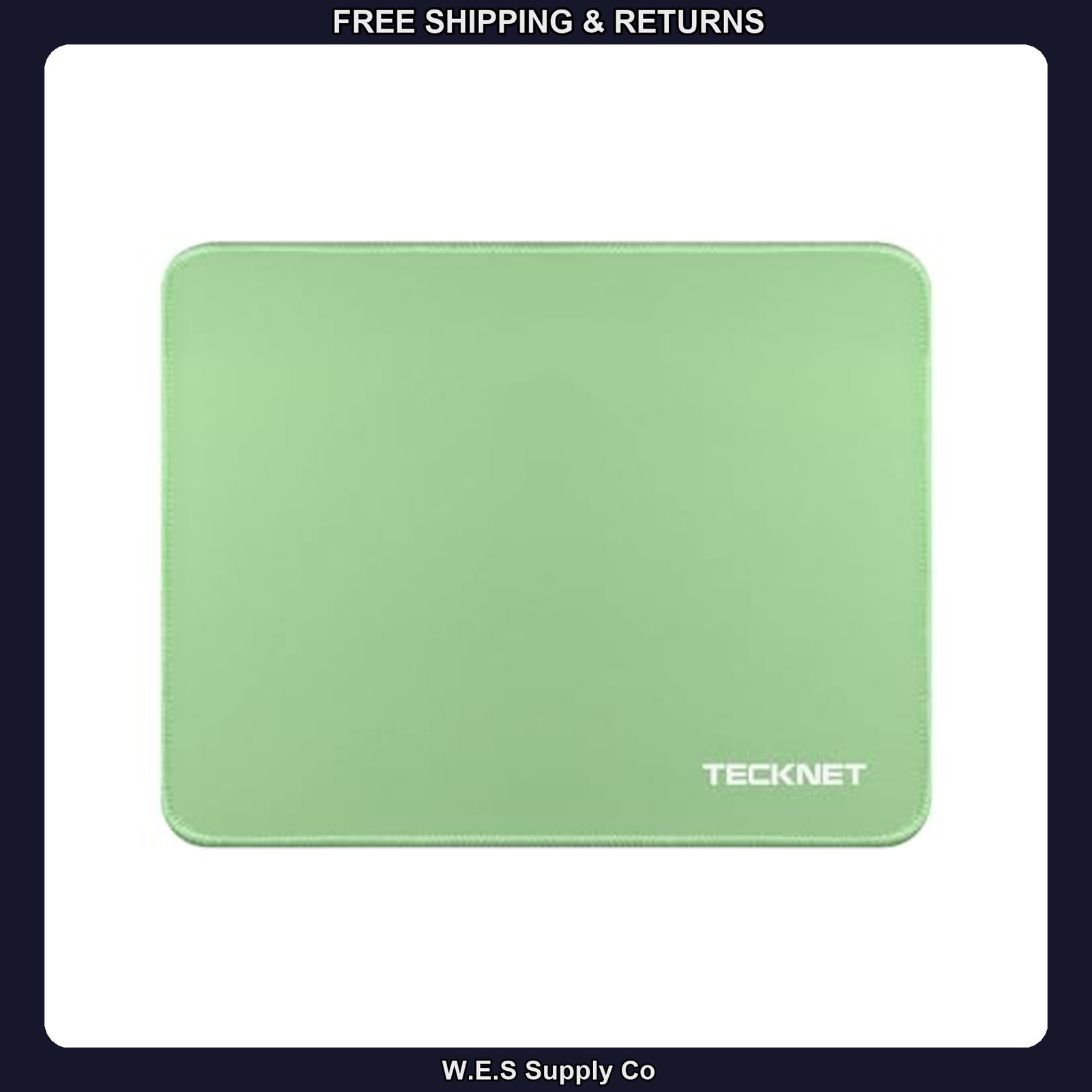 TeckNet Small Mouse Pad, Anti-Slip Rubber Base with Stitched Edges, 270x210mm