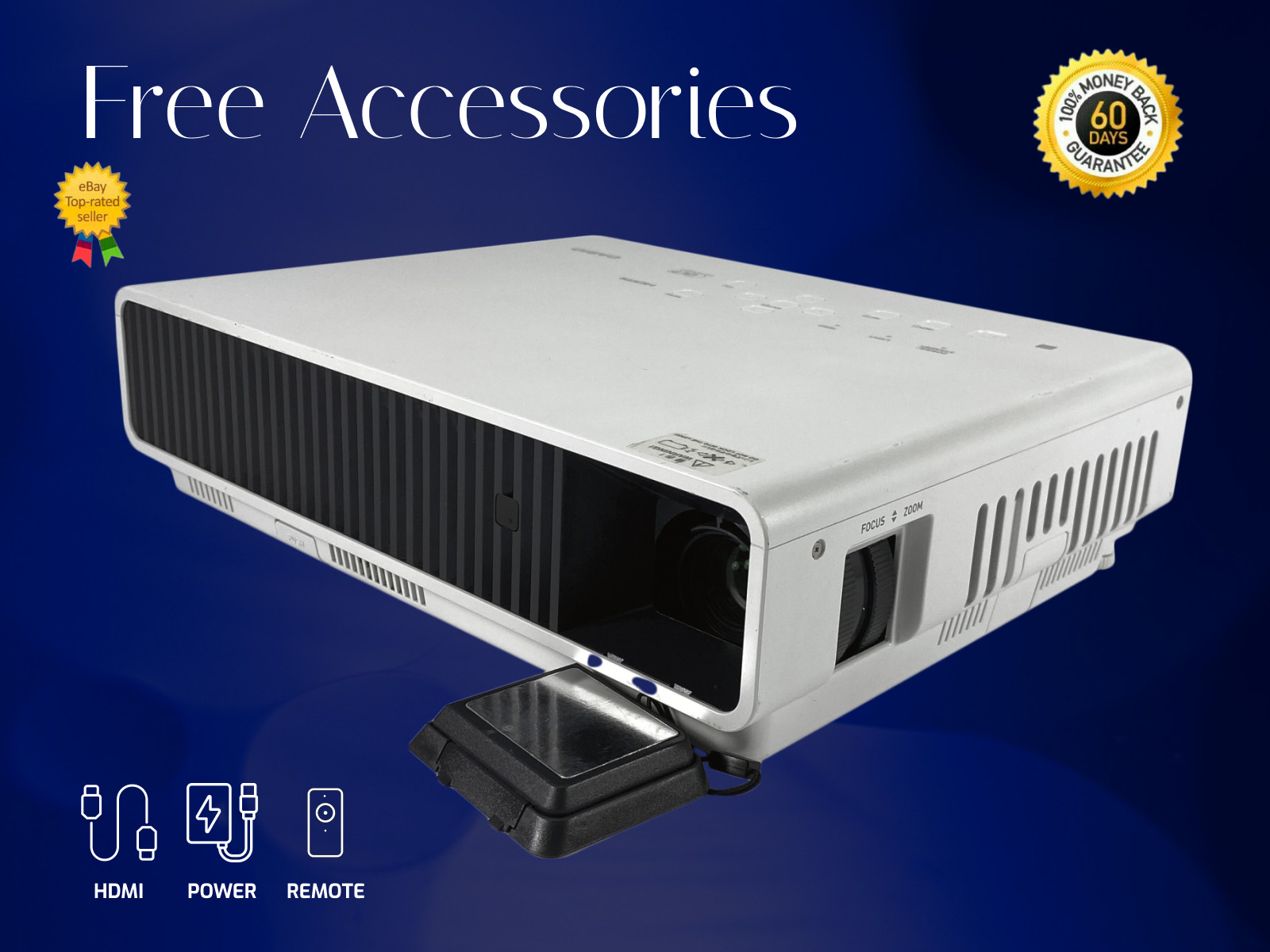 DLP Projector Eco-Friendly 4K for Streaming, Zoom, Presentations 2500 Lumens 📊