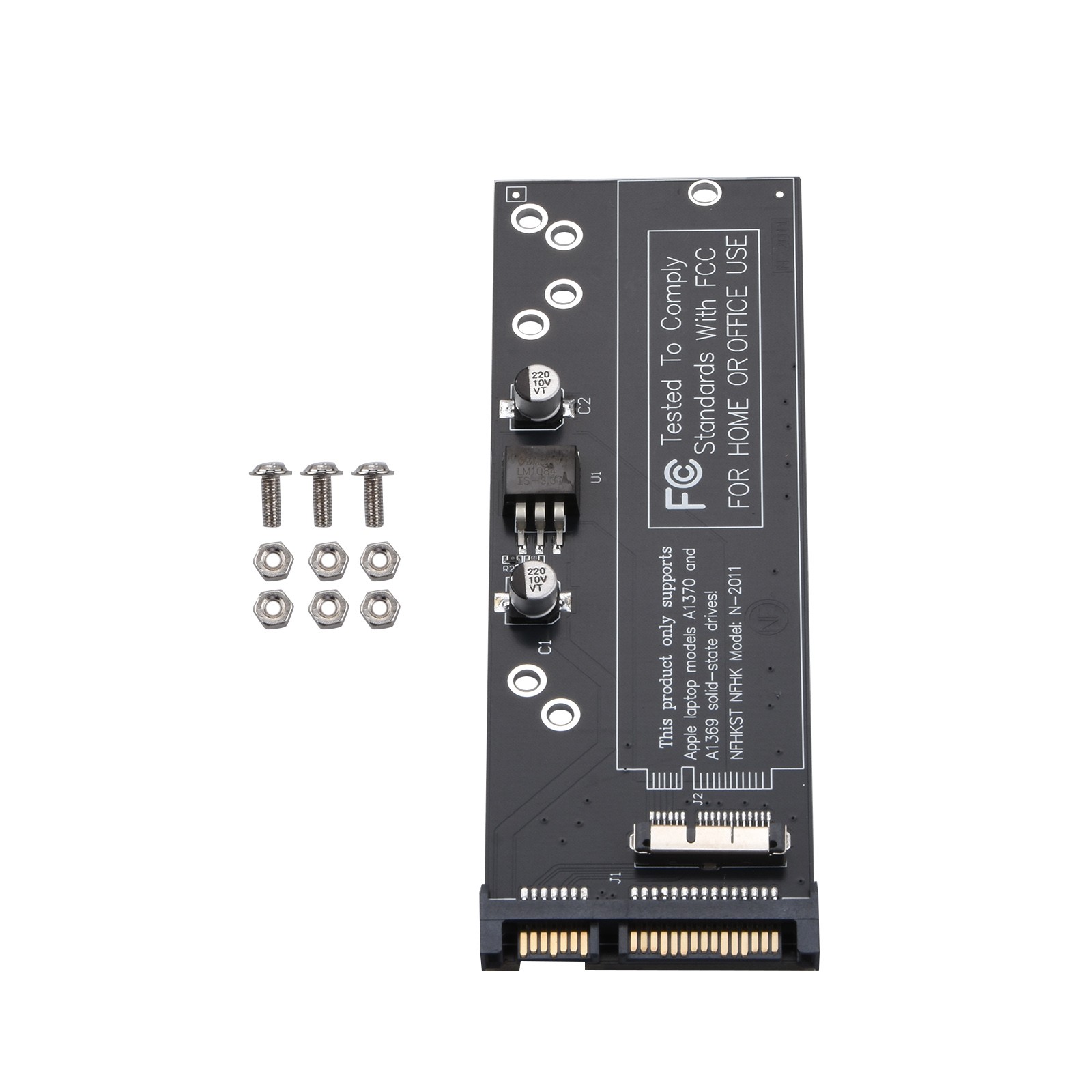 PCBA 12+6pin SSD to SATA 22Pin Hard Disk Drive Adapter For Macbook Air 2010 2011