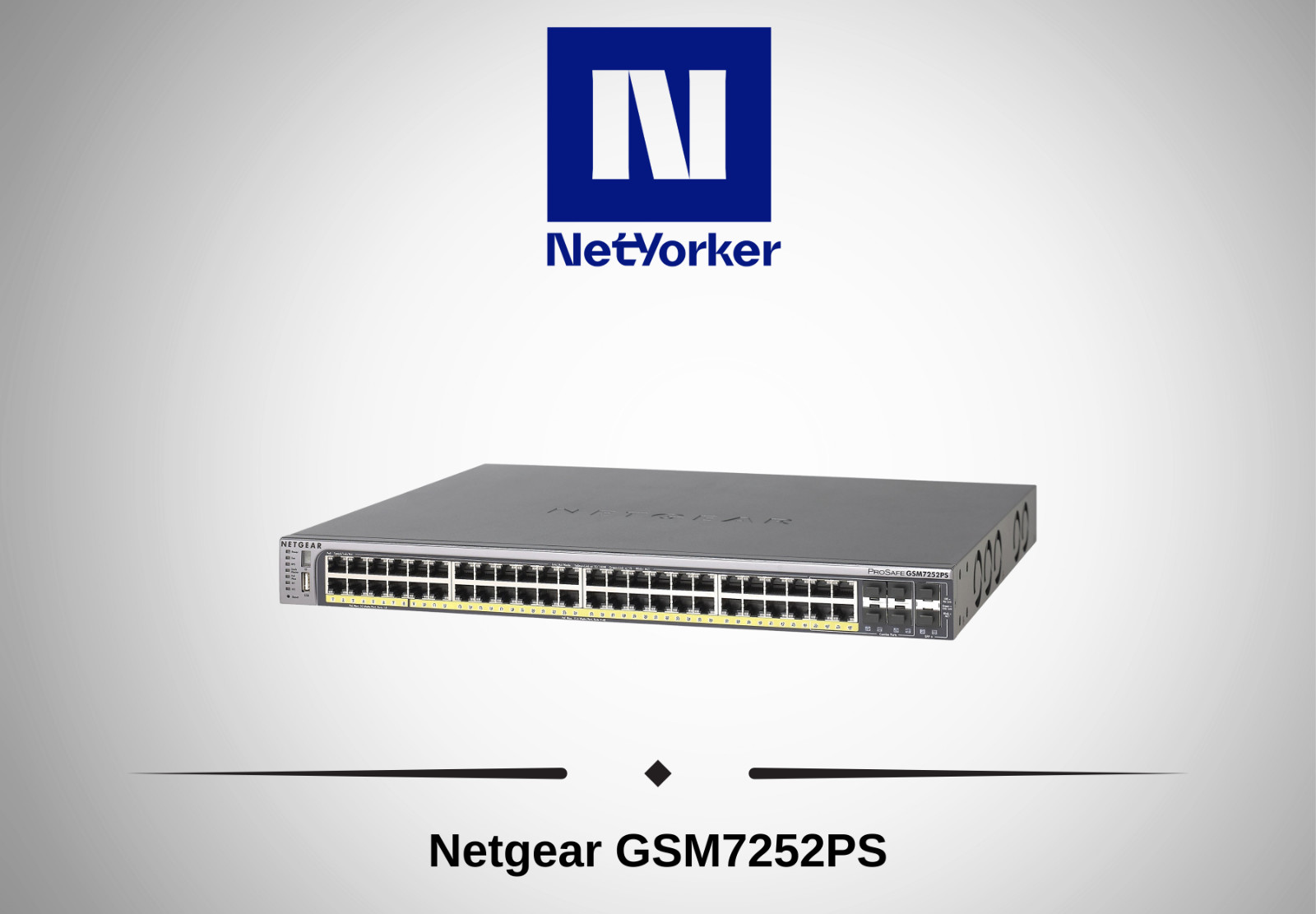NetGear ProSafe GSM7252PS  48 Port Gigabit PoE+ Managed Switch M5300-52G-POE+