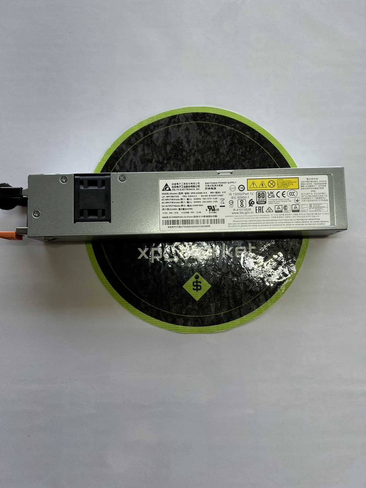 Lenovo 450W 80 PLUS Platinum Hot-Swap Power Supply DPS-450AB-16 A FRU 03KK313