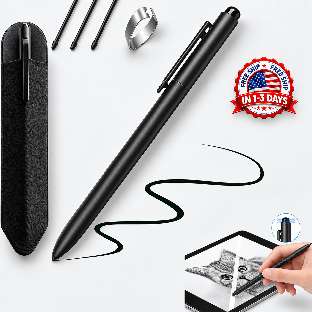 Jvkzaen EMR Stylus Pen for Remarkable 2 Eraser 4096 Pressure Tilt Palm Rejection