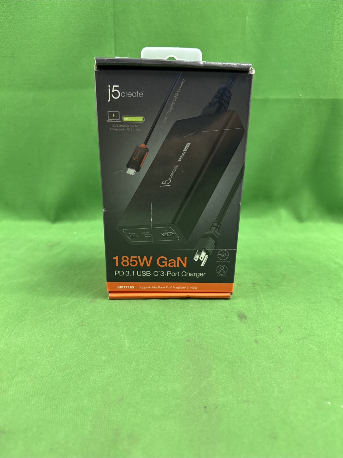j5 Create 185W GaN PD 3.1 USB-C 3-Port Charging Dock NEW (A2)