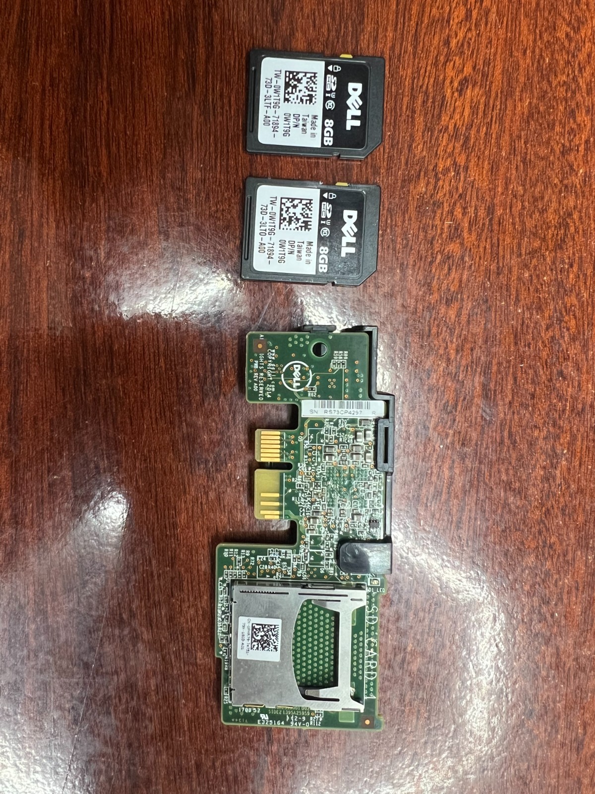 Dell Dual SD Flash Card Reader Module w/ 2x Dell 8GB SD Cards 0PMR79