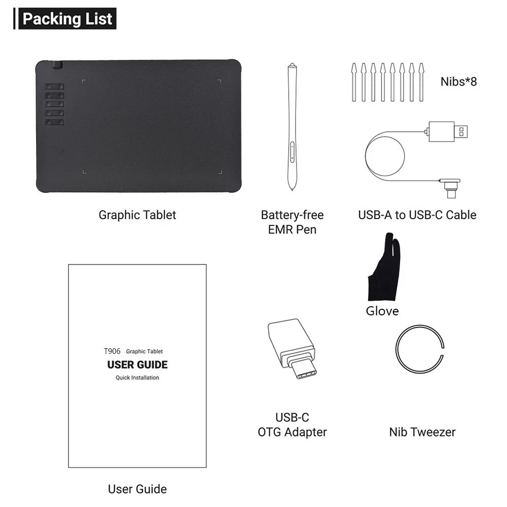 Graphics Tablet for Drawing Ultra-thin Stylus - 8192 Pressure, USB, 11.5" Screen