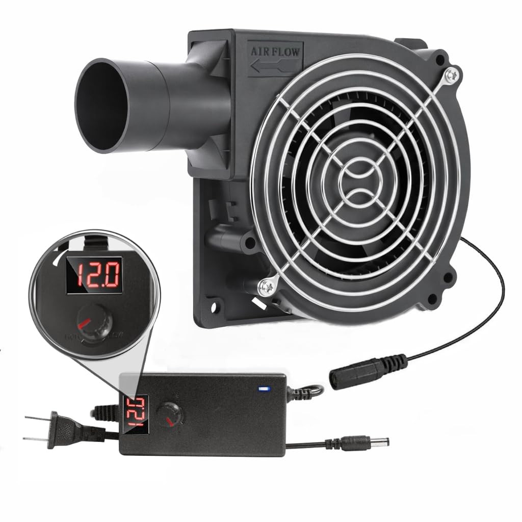 Whtech 120Mm X 32Mm Blower Fan with LED Voltage Display Speed Controller, 110V A