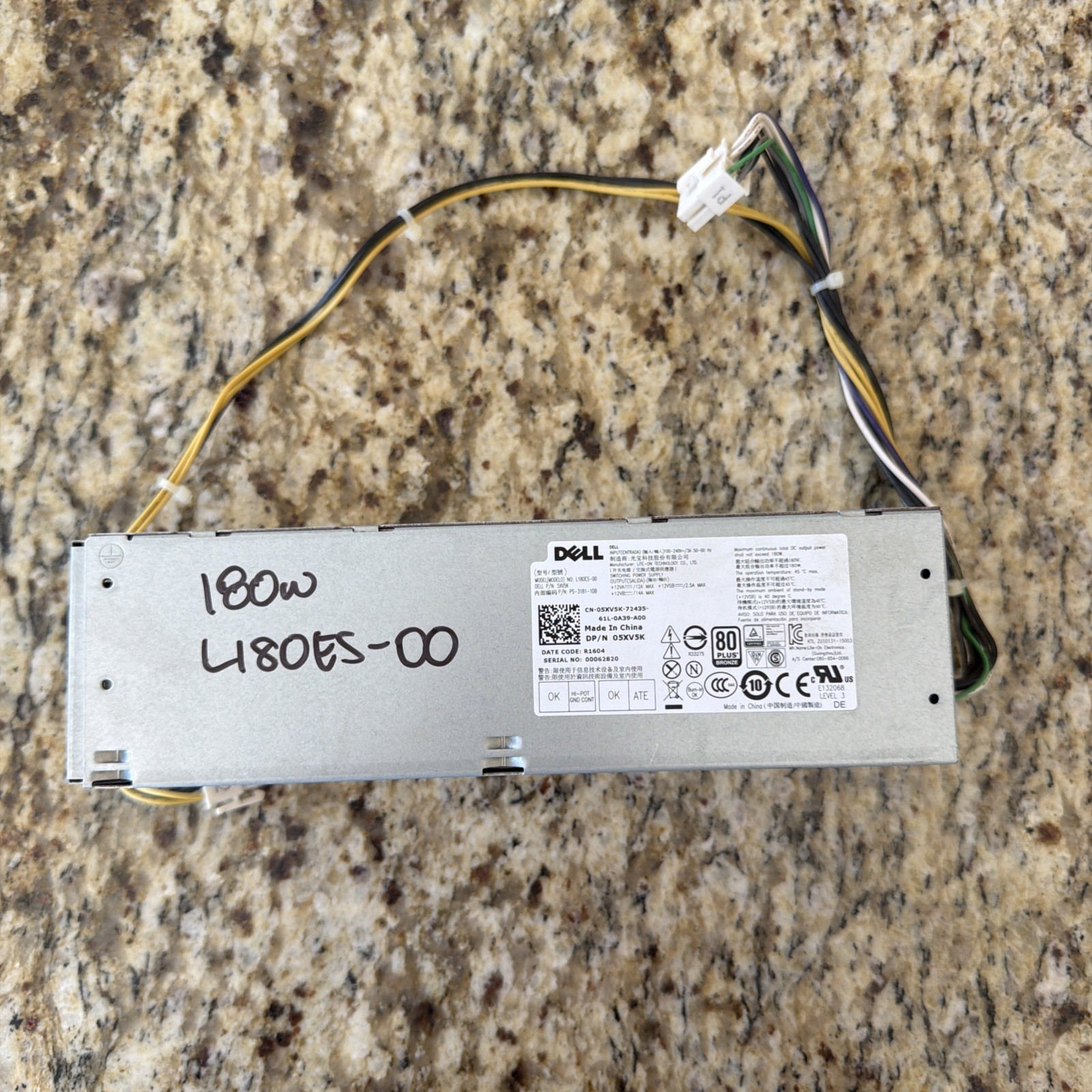 Dell L180ES-00 180W Power Supply For Optiplex 3040 5040 7040 Inspiron 3650 SFF