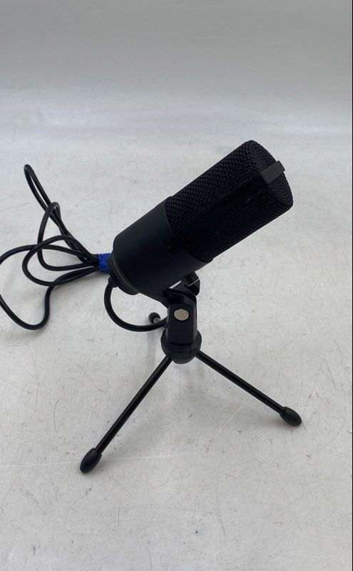 Fifine Black Volume Control Wired USB Computer Microphone With Tripod Stand