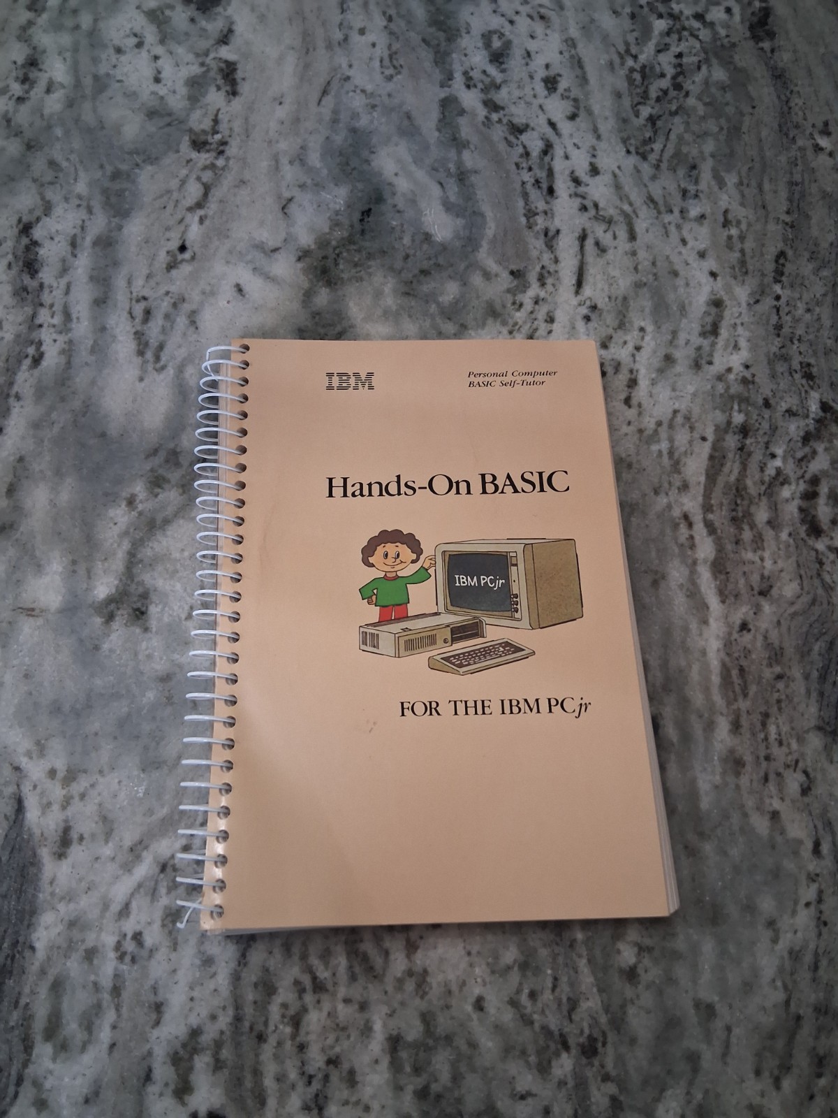 Vtg 1983 IBM 'Hands-On Basic for the IBM PCjr' paperback Self-Tutor Manual