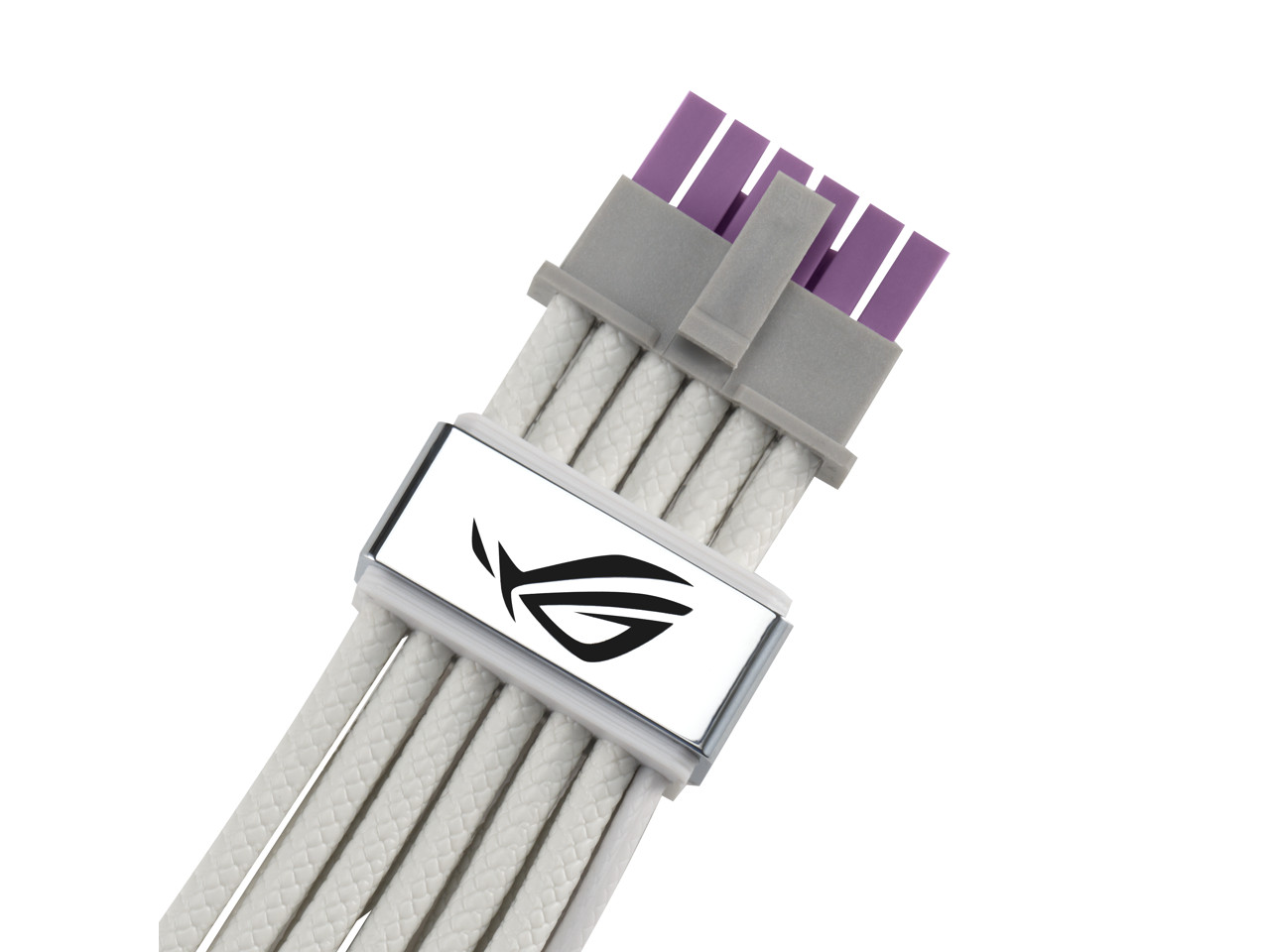 ASUS ROG Equalizer White Edition 12V-2x6 PCIe Cable (ATX 3.1 & PCIe 5.1, Load