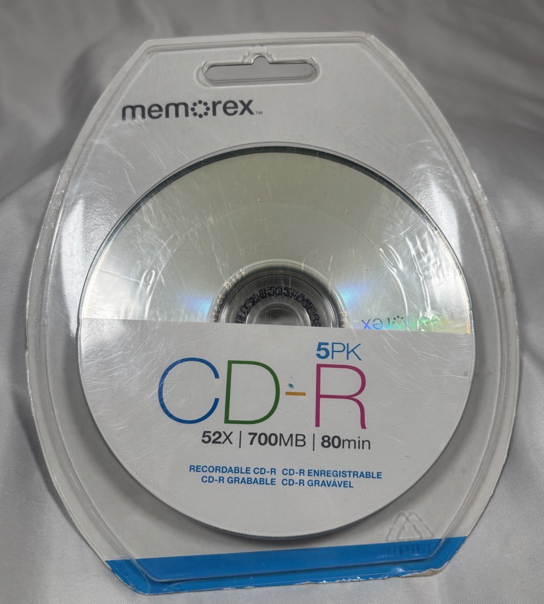Memorex 5 Pack  CD-R 52X 700MB 80min Recordable CD-R NEW SEALED