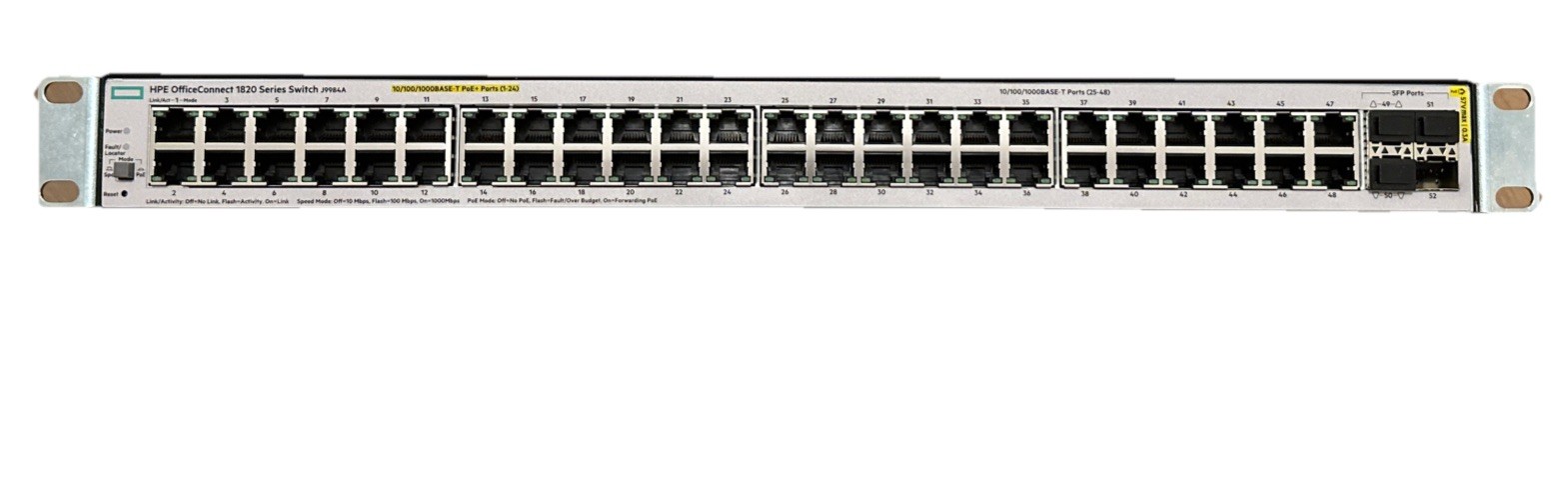 HPE OfficeConnect 1820 48port PoE+ Gigabit Ethernet Rack Mount Switch J9984A