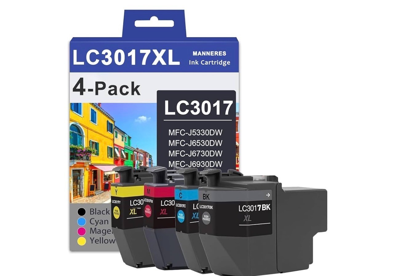 LC3017XL Compatible Ink Cartridges for Brother MFC-J5330DW J6530DW J6930DW 4-Pac