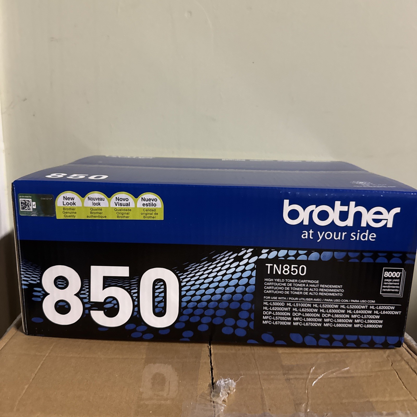 Brother TN850 High Yield Black Toner Cartridge Genuine OEM Replacement