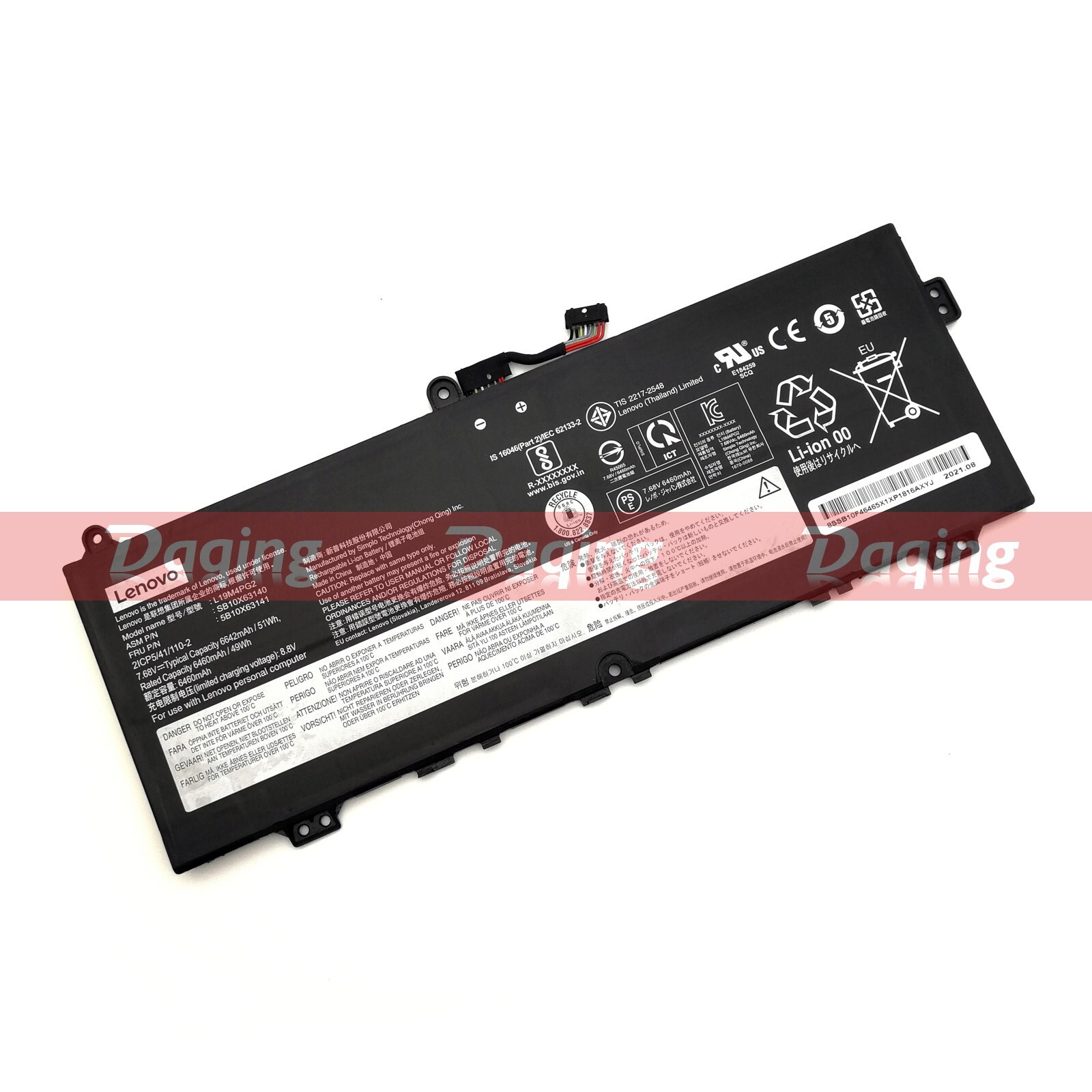 New Original L19L4PG2 L19D4PG2 L19M4PG2 Battery for Lenovo Flex 5 CB-13IML05 OEM