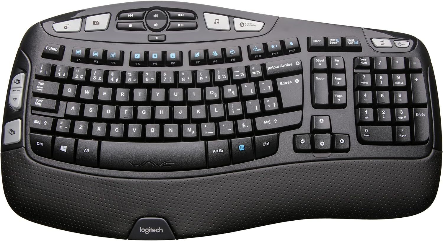 Logitech MK550 Wireless Keyboard and Mouse Combo, French Layout - Black