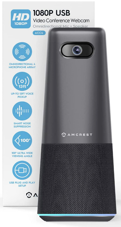 Amcrest ProHD 1080P Conference Webcam w/ Microphone and Speaker (portable) - NEW
