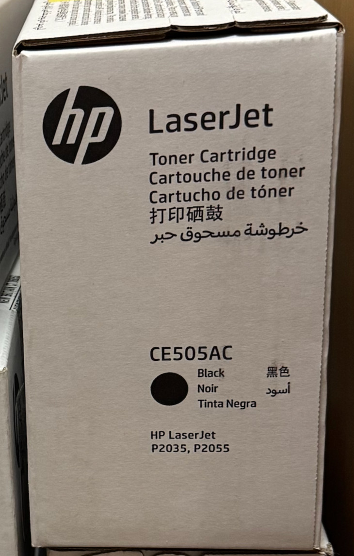HP CE 505AC black toner cartridge