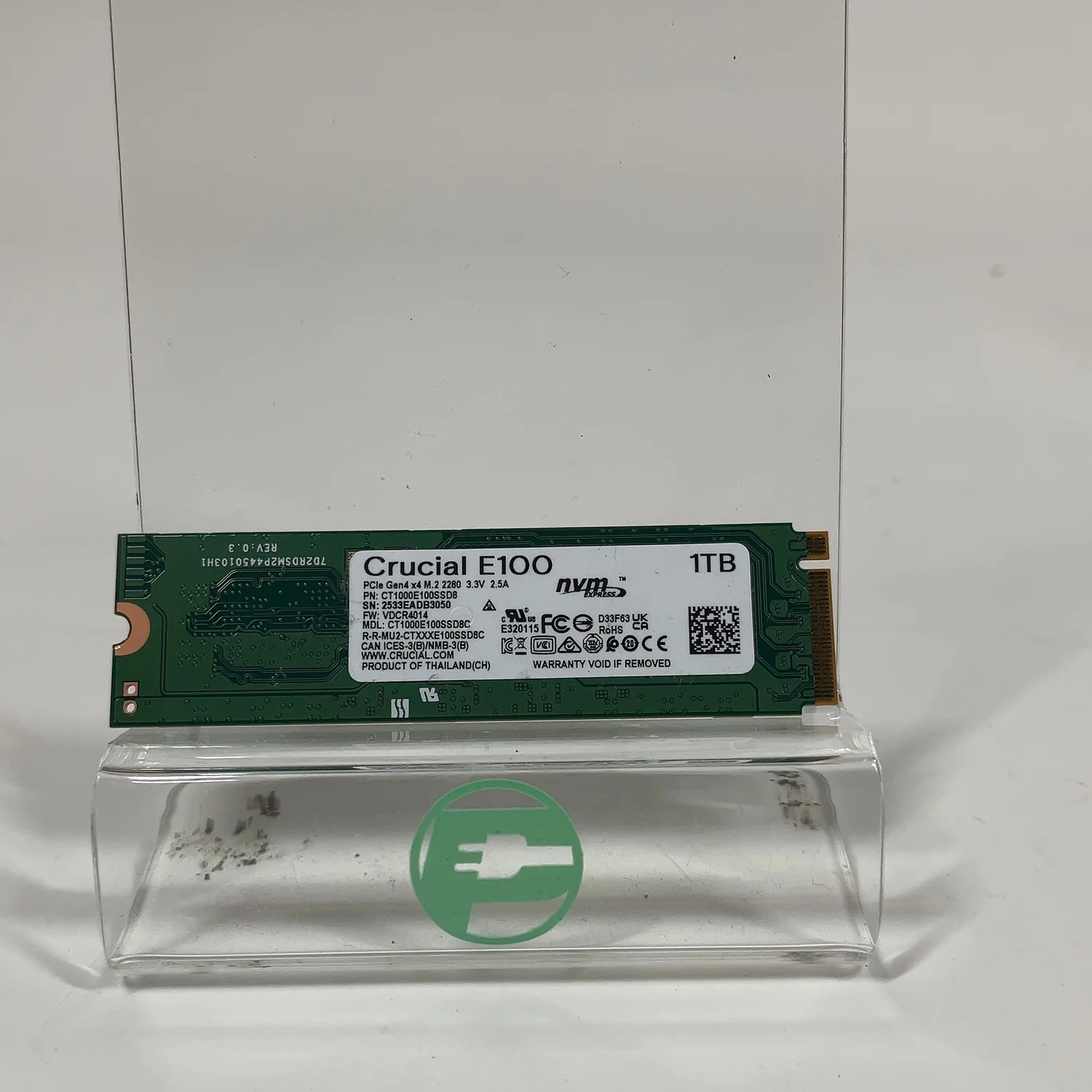 Crucial 2280mm E100 1TB M.2 NVMe Gen 4.0 x 4 SSD CT1000E100SSD8