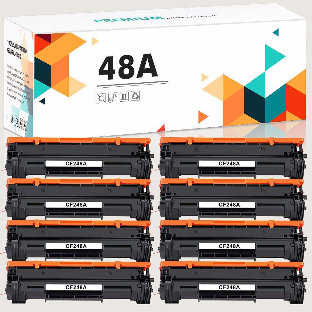 8PK Black CF248A 48A Toner Compatible for HP LaserJet Pro MFP M28w M29w M28a 