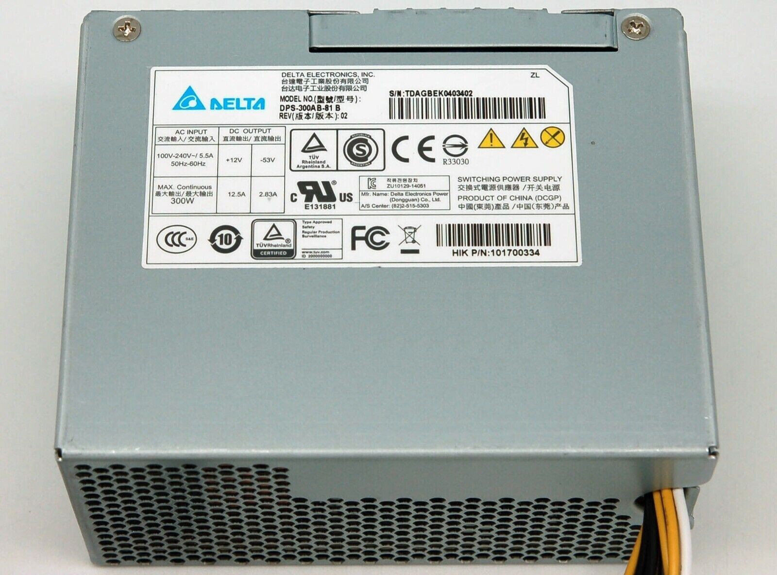 1PC New For Delta DPS-300AB-81B For Haikang POE Hard Disk Recorder Power Supply