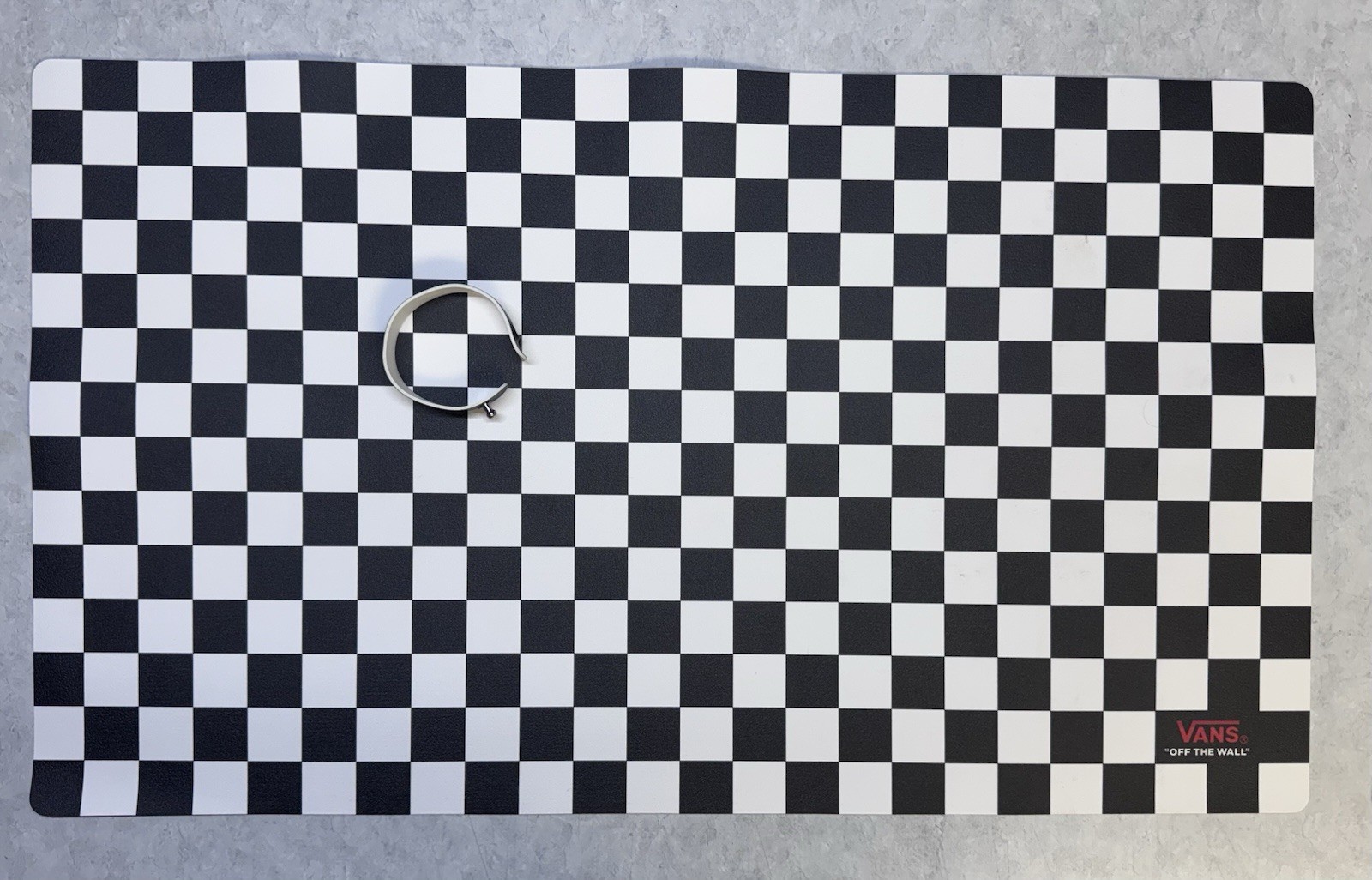 Vans Off The Wall Checkered Desk Mat Mouse Pad 24” x 14” Black & White Vinyl￼