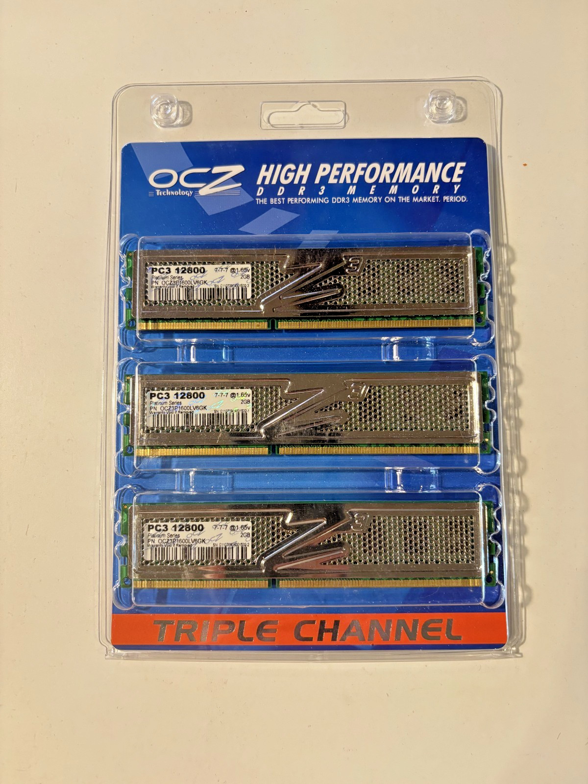 OCZ Platinum PC3-12800 6GB (3x2 GB) DIMM 1600 MHz DDR3 SDRAM Memory