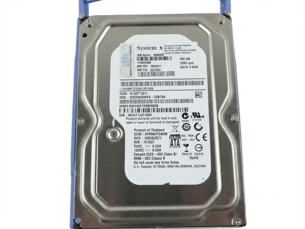 IBM 39M4511 250GB 7200RPM Sata 2.5" Hard Drive With Trays WD2502ABYS-23B7A0