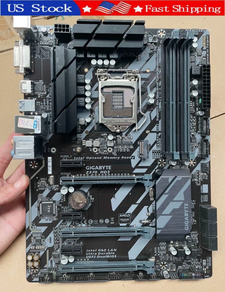 Used Gigabyte GA-Z370 HD3 LGA1151 Intel Z370 DDR4 USB3.1 ATX Motherboard
