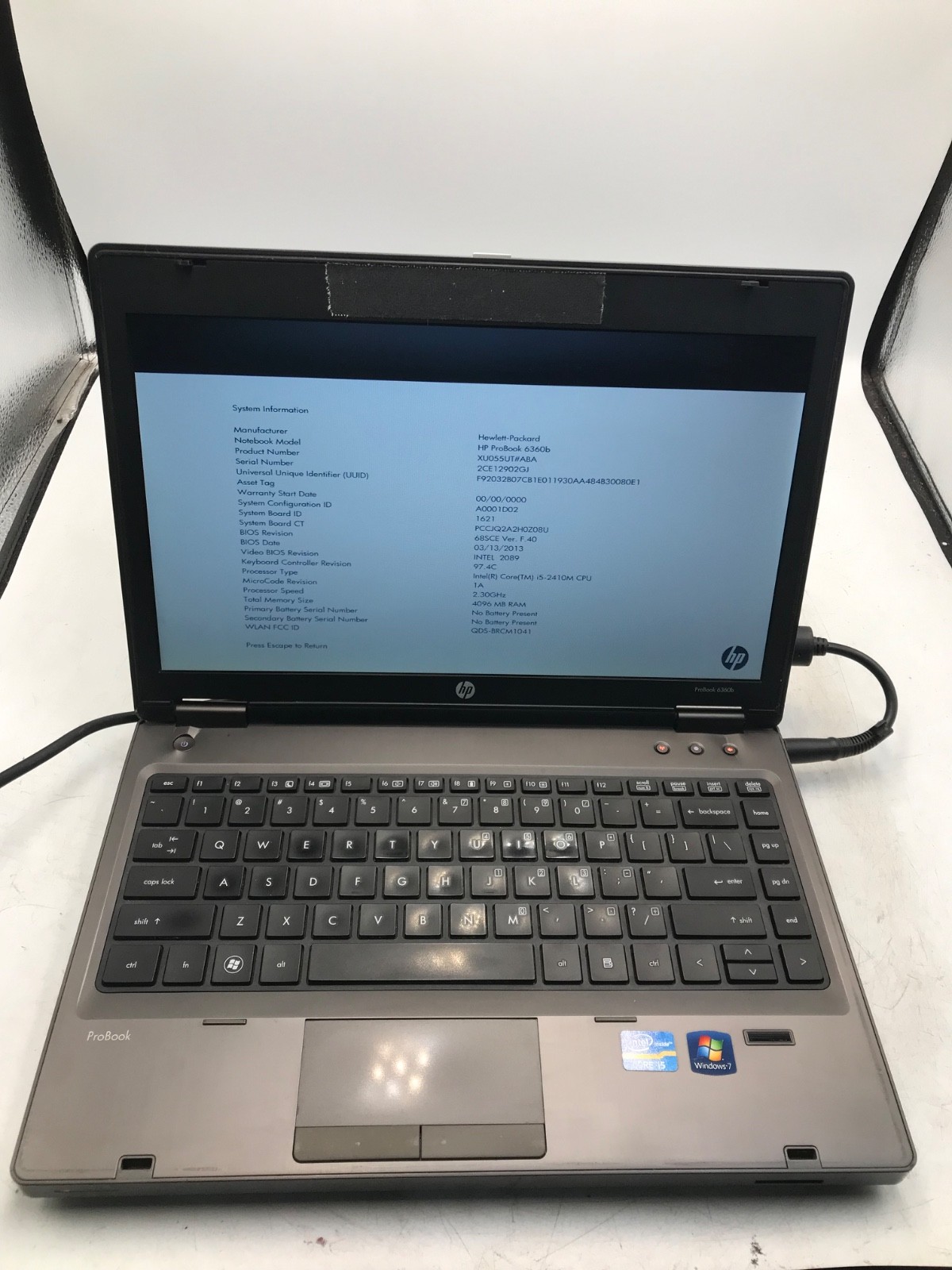 HP ProBook 6360b Intel Core i5-2410M 2.3GHz 13" Laptop C-GRADE -MZ