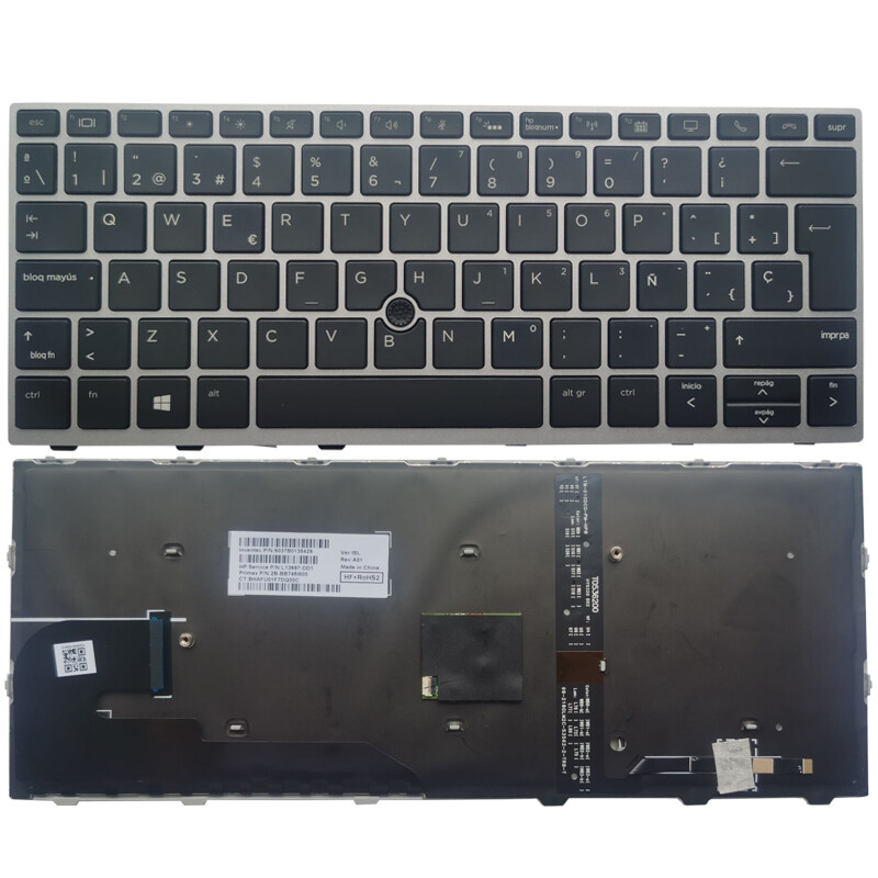 Laptop New for HP EliteBook 730 735 836 830 G5 G6 Latin/Spanish keyboard Backlit