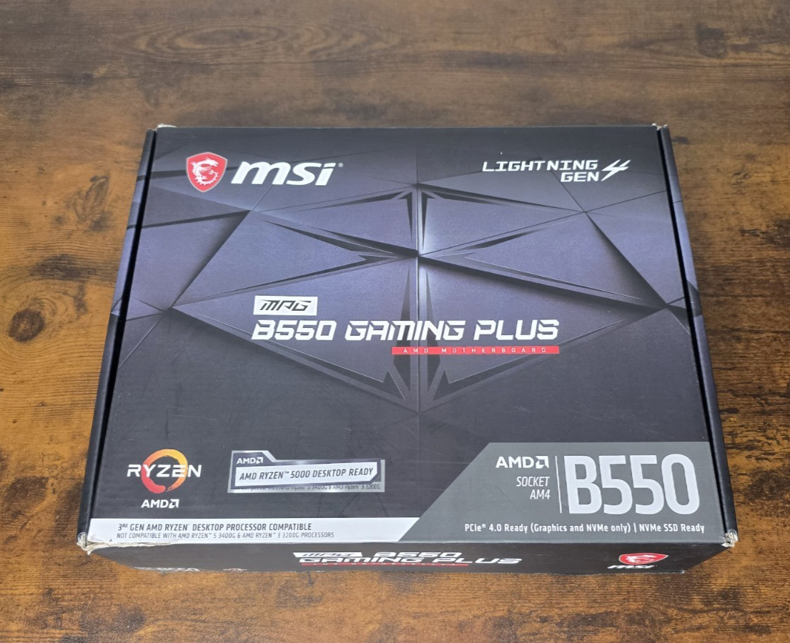 MSI MPG B550 Motherboard Gaming Plus AM4 AMD B550 PCIe 4.0 ATX Open Box