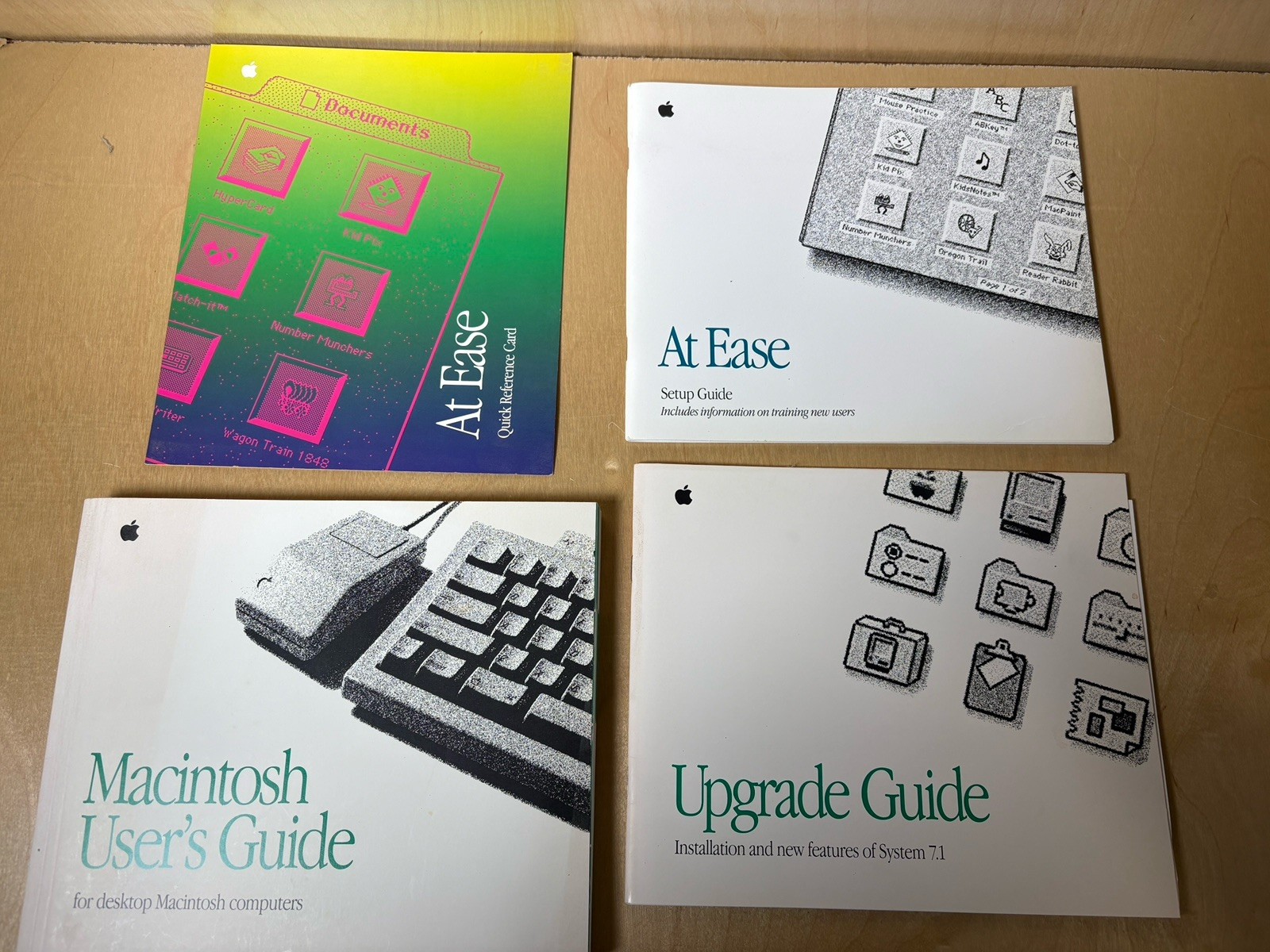 VTG 90s Macintosh At Ease Setup, Reference Guide, Mac User Guide, Upgrade Guide