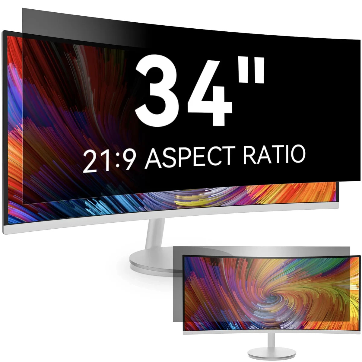 Protescreen 2 Pack 34" Privacy Screen-Filter for 21:9 Monitor Anti Spy Blue Ligh