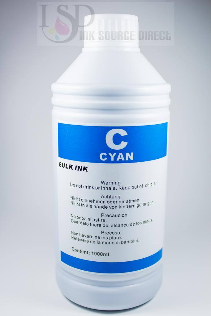 1000ml cyan refill ink compatible with HP Canon Lexmark Dell Brother Printer