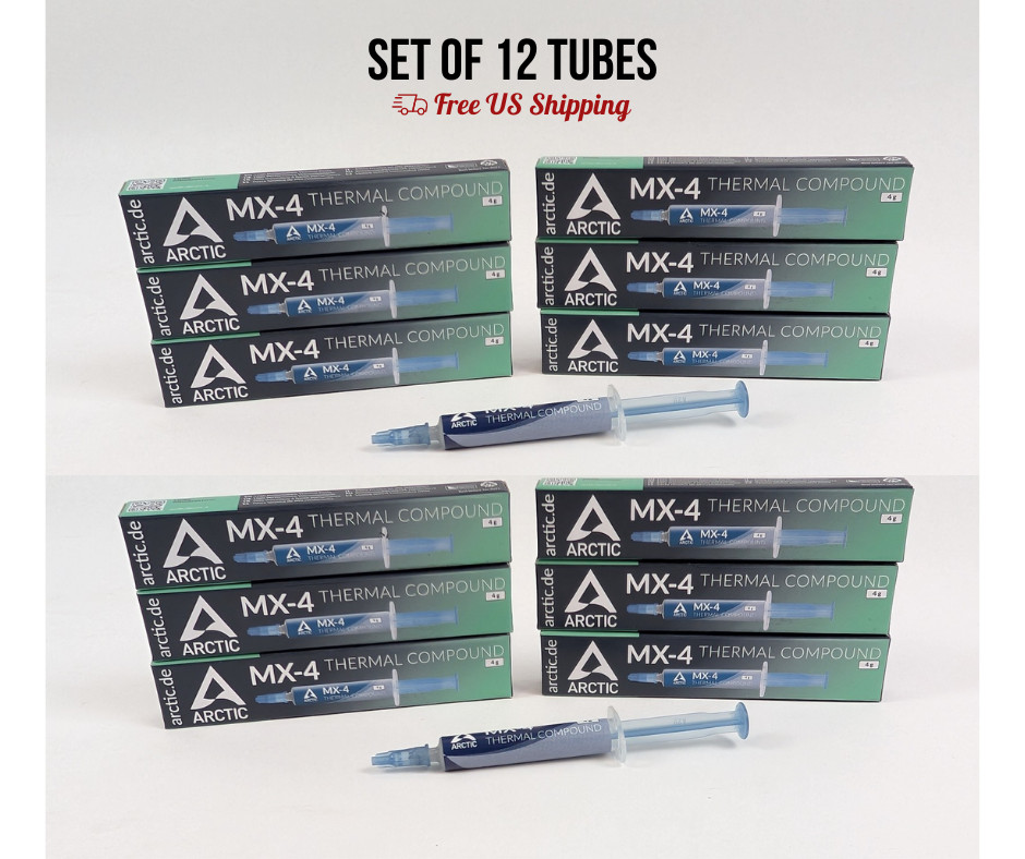 Arctic MX-4 Carbon Thermal Paste 4g Tubes High Performance Set of 12
