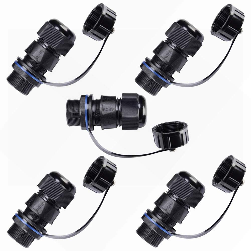 5PCS Panel Mounting CAT6 RJ45 IP68 Waterproof Connector