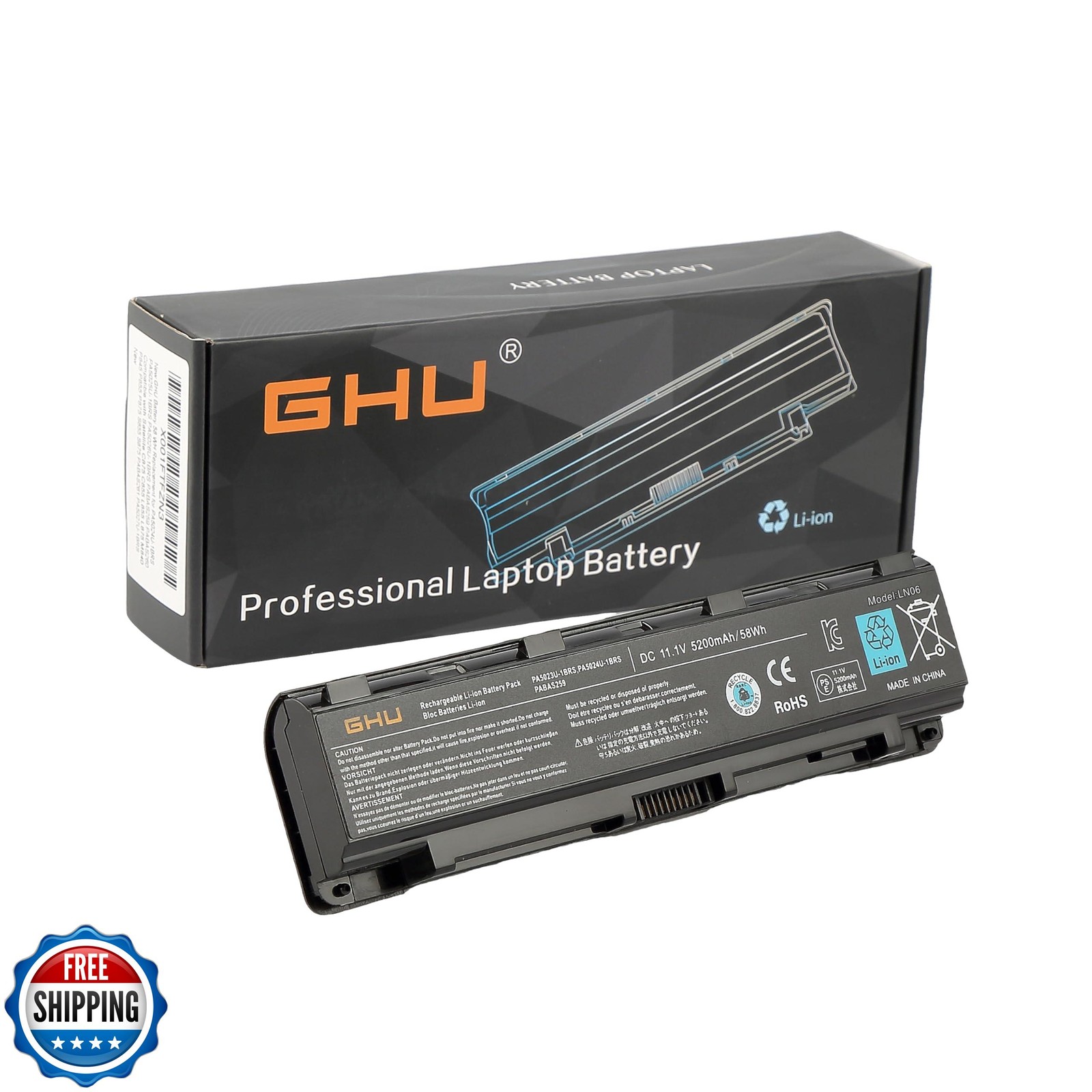 GHU New Battery 58 WH Replacement for PA5024U-1BRS PA5025U-1BRS PA5026U-1BRS 