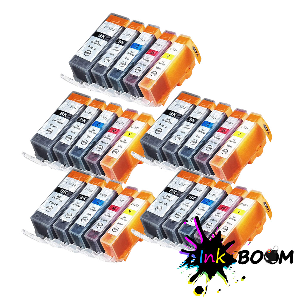25 Ink Cartridge for PGI-220 CLI-221 PIXMA IP4600 MX860 MP560 MP620