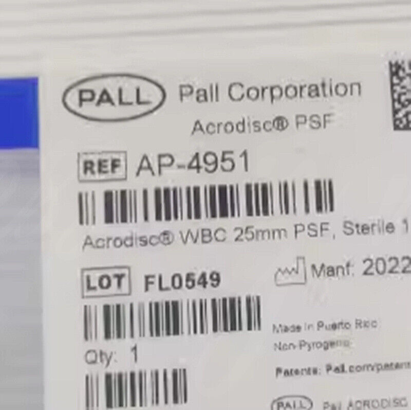 10Pcs/Box New 25mm PSF white blood cell collection filter AP-4951