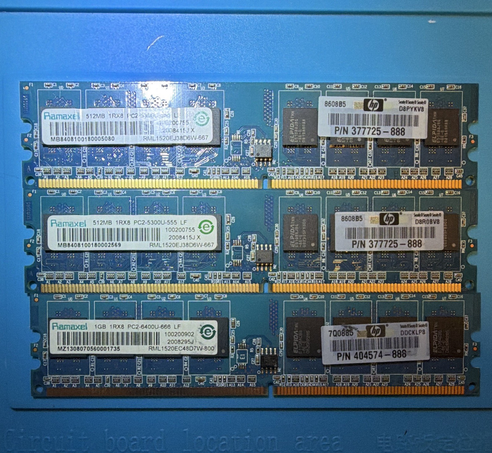 Ramaxel 2GB (3x512MB) DDR2 240-Pin DIMM PC2-5300U-555 Unbuffered