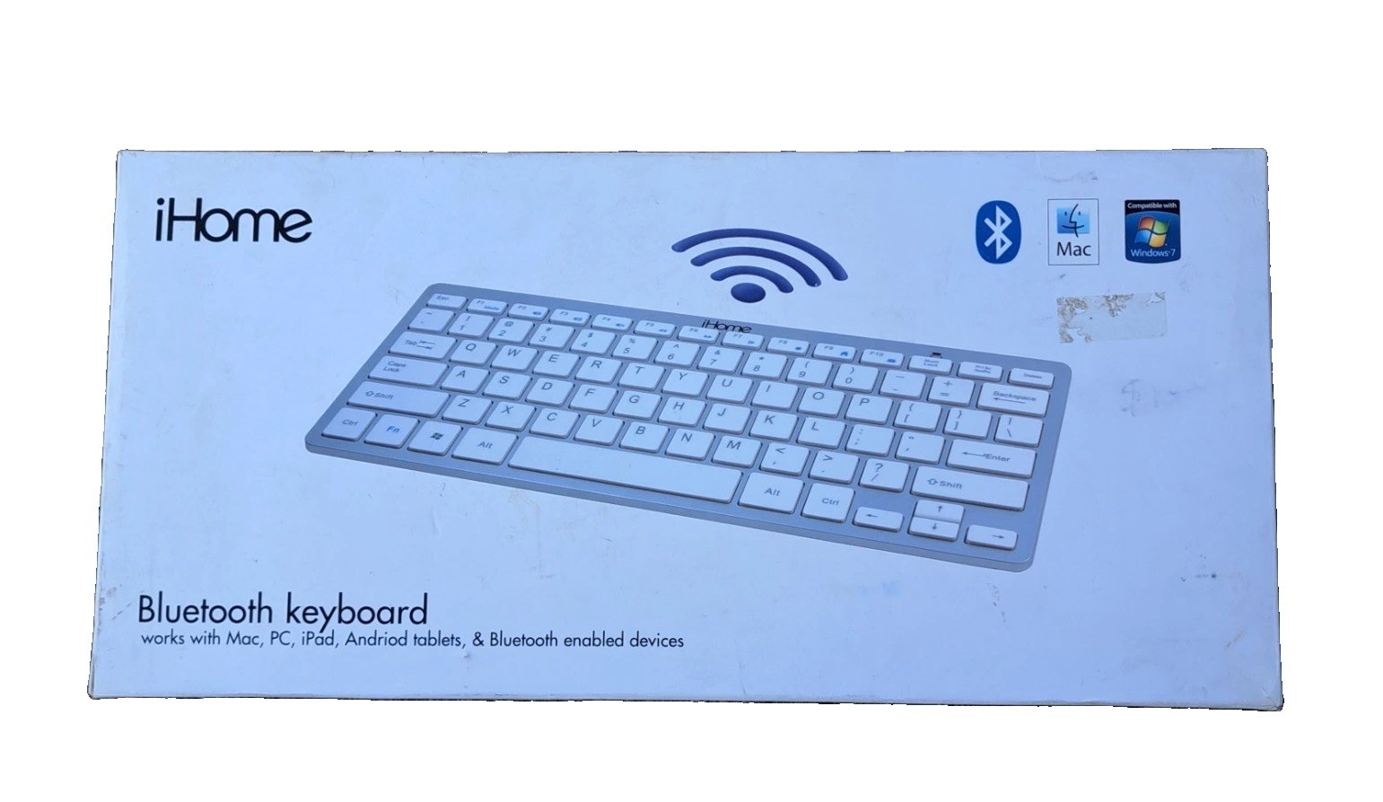 iHome Bluetooth Wireless Keyboard IMAC-K111S iPad Apple TV Mac NIB